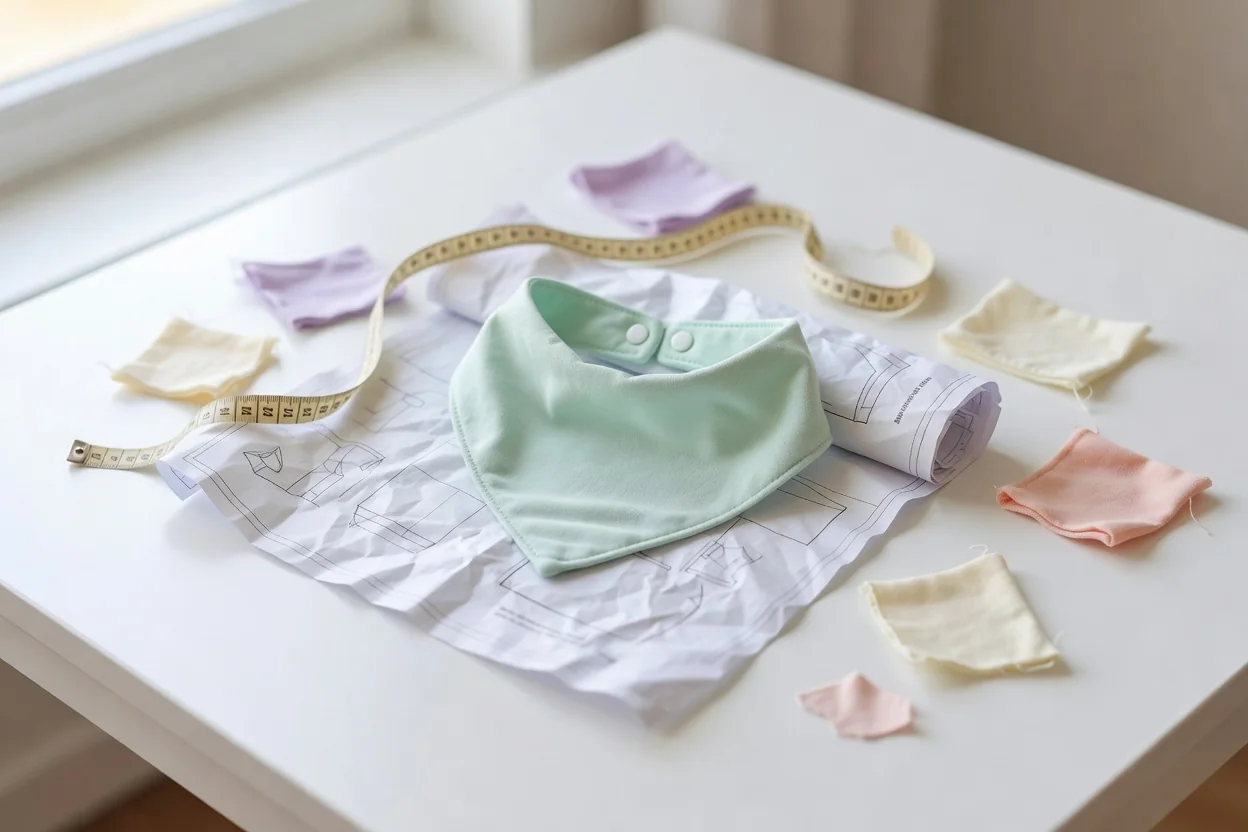 Bavoir bandana bébé : patron gratuit et tuto couture